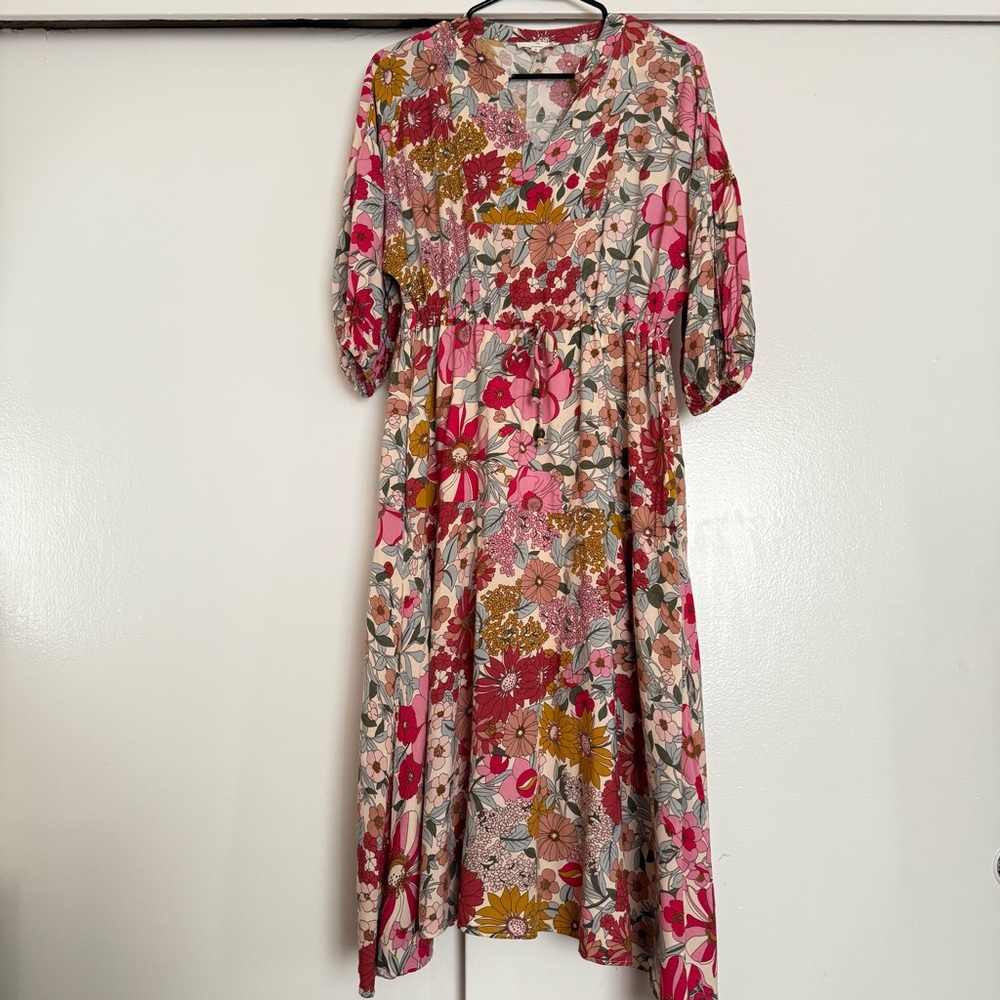 Floral Multicolor Midi Dress